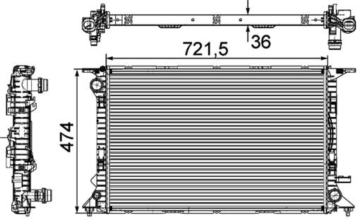 Audi Radiator 8K0121251H - Behr 376745641